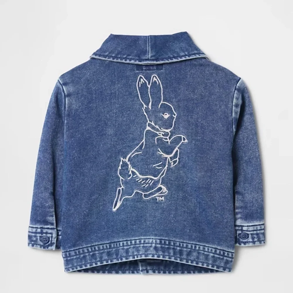 GAP Kids Denim Jacket with Bunny Design Easter and more! Rabbit